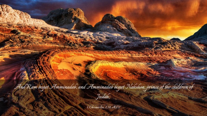 Picture 03 - 1 Chronicles 2:10 ASV Desktop Wallpaper - And Ram begat Amminadab, and Amminadab begat - Desktop Bible Verse Wallpaper