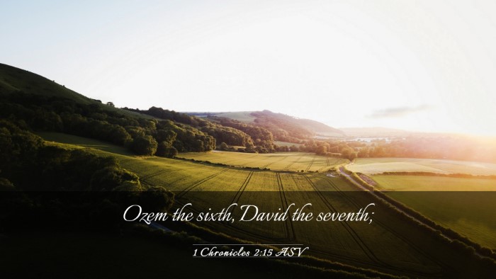 Picture 03 - 1 Chronicles 2:15 ASV Desktop Wallpaper - Ozem the sixth, David the - Desktop Bible Verse Wallpaper