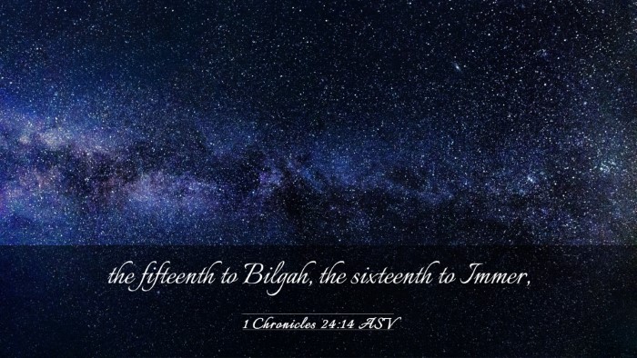Picture 03 - 1 Chronicles 24:14 ASV Desktop Wallpaper - the fifteenth to Bilgah, the sixteenth to - Desktop Bible Verse Wallpaper