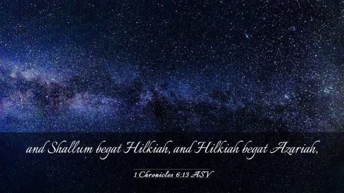 Picture 03 - 1 Chronicles 6:13 ASV Desktop Wallpaper - and Shallum begat Hilkiah, and Hilkiah begat - Desktop Bible Verse Wallpaper