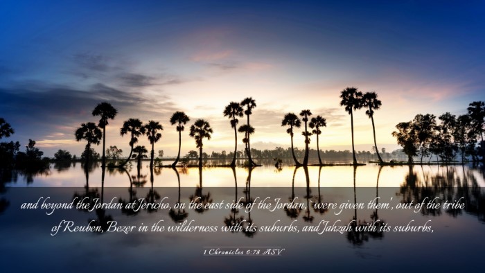 Picture 03 - 1 Chronicles 6:78 ASV Desktop Wallpaper - and beyond the Jordan at Jericho, on the east - Desktop Bible Verse Wallpaper