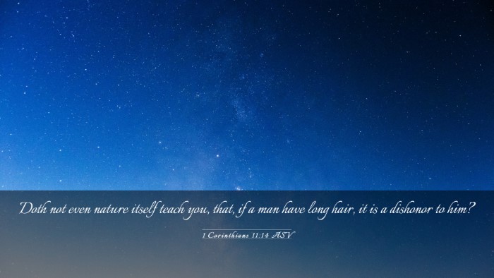 Picture 03 - 1 Corinthians 11:14 ASV Desktop Wallpaper - Doth not even nature itself teach you, that, if a - Desktop Bible Verse Wallpaper