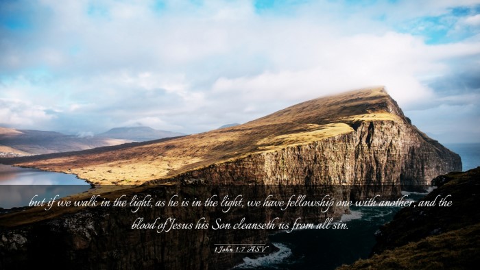 Picture 03 - 1 John 1:7 ASV Desktop Wallpaper - but if we walk in the light, as he is in the - Desktop Bible Verse Wallpaper