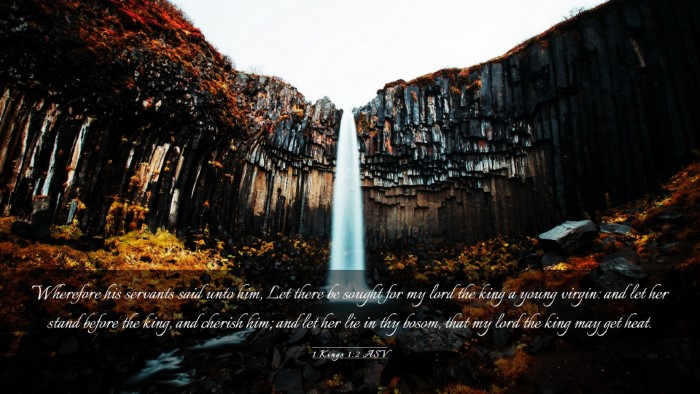 Picture 03 - 1 Kings 1:2 ASV Desktop Wallpaper - Wherefore his servants said unto him, Let there - Desktop Bible Verse Wallpaper