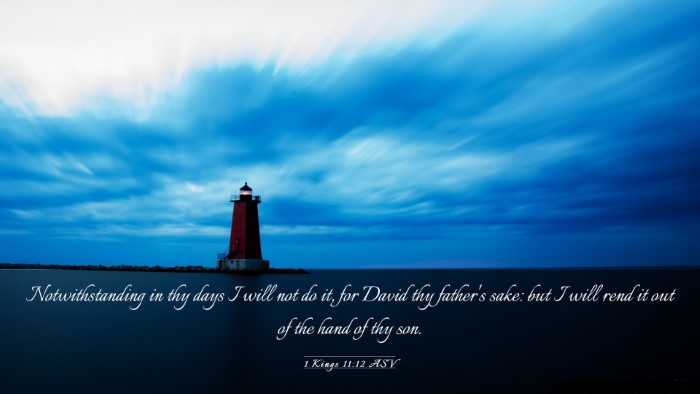 Picture 03 - 1 Kings 11:12 ASV Desktop Wallpaper - Notwithstanding in thy days I will not do it, for - Desktop Bible Verse Wallpaper