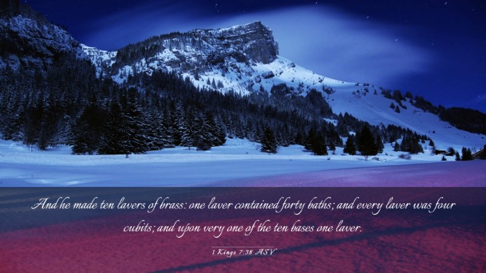 Picture 03 - 1 Kings 7:38 ASV Desktop Wallpaper - And he made ten lavers of brass: one laver - Desktop Bible Verse Wallpaper