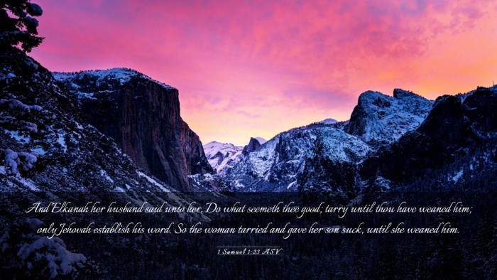 Picture 03 - 1 Samuel 1:23 ASV Desktop Wallpaper - And Elkanah her husband said unto her, Do what - Desktop Bible Verse Wallpaper