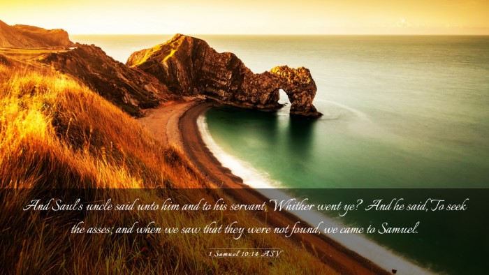Picture 03 - 1 Samuel 10:14 ASV Desktop Wallpaper - And Saul's uncle said unto him and to his - Desktop Bible Verse Wallpaper