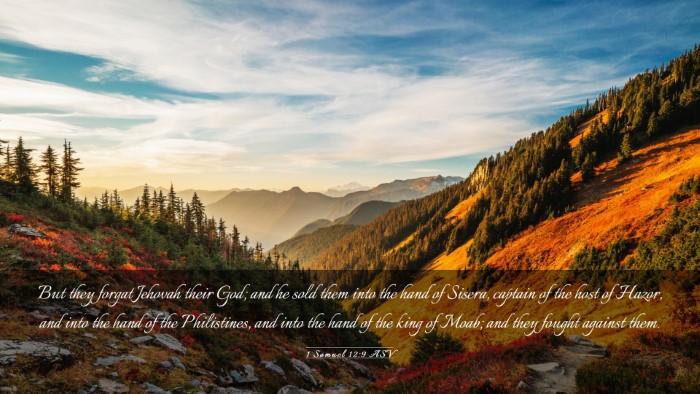 Picture 03 - 1 Samuel 12:9 ASV Desktop Wallpaper - But they forgat Jehovah their God; and he sold - Desktop Bible Verse Wallpaper