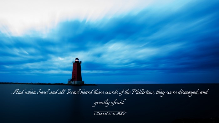 Picture 03 - 1 Samuel 17:11 ASV Desktop Wallpaper - And when Saul and all Israel heard those words of - Desktop Bible Verse Wallpaper