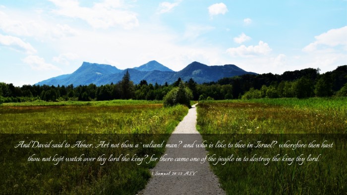 Picture 03 - 1 Samuel 26:15 ASV Desktop Wallpaper - And David said to Abner, Art not thou a `valiant' - Desktop Bible Verse Wallpaper