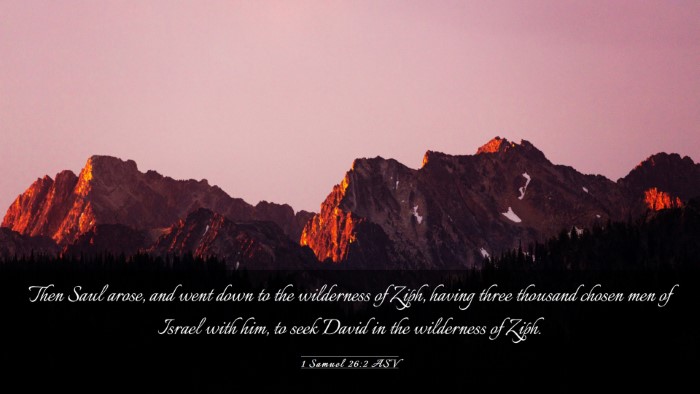 Picture 03 - 1 Samuel 26:2 ASV Desktop Wallpaper - Then Saul arose, and went down to the wilderness - Desktop Bible Verse Wallpaper