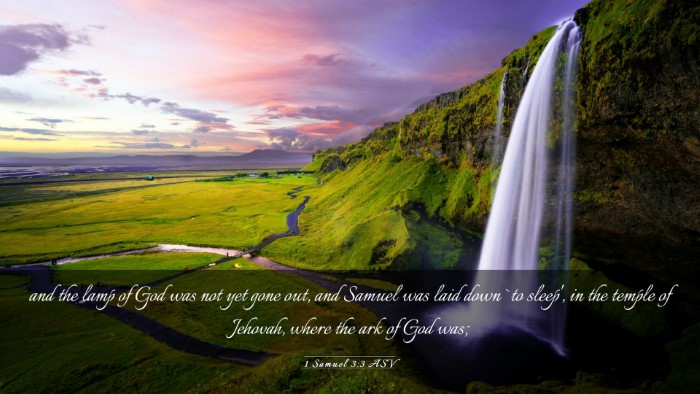 Picture 03 - 1 Samuel 3:3 ASV Desktop Wallpaper - and the lamp of God was not yet gone out, and - Desktop Bible Verse Wallpaper