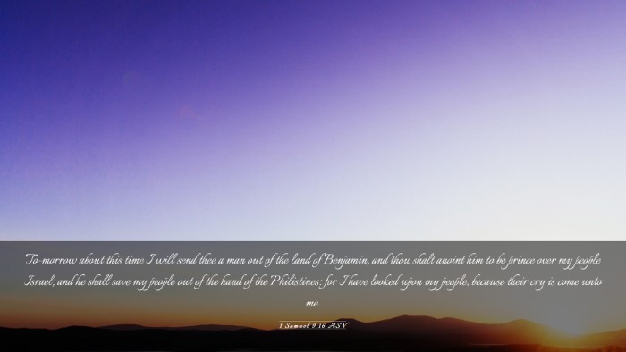 Picture 03 - 1 Samuel 9:16 ASV Desktop Wallpaper - To-morrow about this time I will send thee a man - Desktop Bible Verse Wallpaper