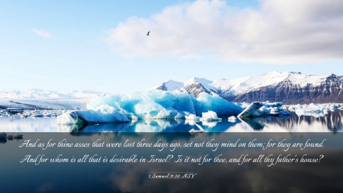 Picture 03 - 1 Samuel 9:20 ASV Desktop Wallpaper - And as for thine asses that were lost three days - Desktop Bible Verse Wallpaper