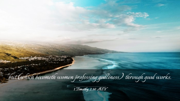 Picture 03 - 1 Timothy 2:10 ASV Desktop Wallpaper - but (which becometh women professing godliness) - Desktop Bible Verse Wallpaper