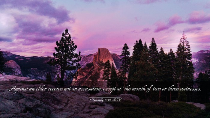 Picture 03 - 1 Timothy 5:19 ASV Desktop Wallpaper - Against an elder receive not an accusation, - Desktop Bible Verse Wallpaper