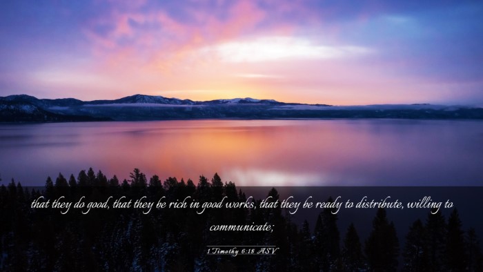 Picture 03 - 1 Timothy 6:18 ASV Desktop Wallpaper - that they do good, that they be rich in good - Desktop Bible Verse Wallpaper