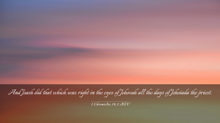 Picture 03 - 2 Chronicles 24:2 ASV Desktop Wallpaper - And Joash did that which was right in the eyes of - Desktop Bible Verse Wallpaper