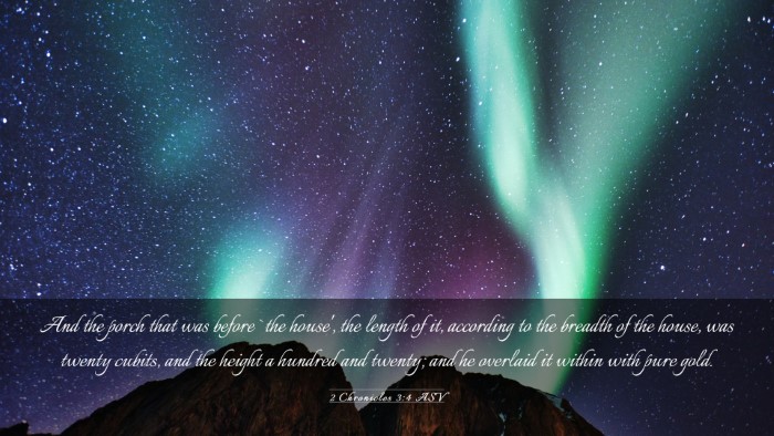Picture 03 - 2 Chronicles 3:4 ASV Desktop Wallpaper - And the porch that was before `the house', the - Desktop Bible Verse Wallpaper