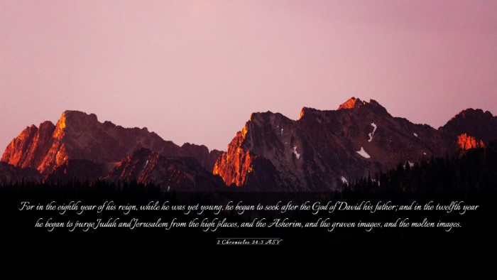 Picture 03 - 2 Chronicles 34:3 ASV Desktop Wallpaper - For in the eighth year of his reign, while he was - Desktop Bible Verse Wallpaper