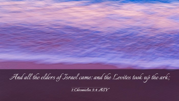 Picture 03 - 2 Chronicles 5:4 ASV Desktop Wallpaper - And all the elders of Israel came: and the - Desktop Bible Verse Wallpaper