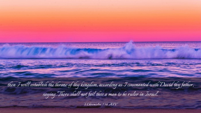 Picture 03 - 2 Chronicles 7:18 ASV Desktop Wallpaper - then I will establish the throne of thy kingdom, - Desktop Bible Verse Wallpaper