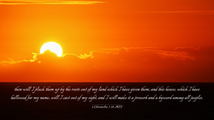 Picture 03 - 2 Chronicles 7:20 ASV Desktop Wallpaper - then will I pluck them up by the roots out of my - Desktop Bible Verse Wallpaper