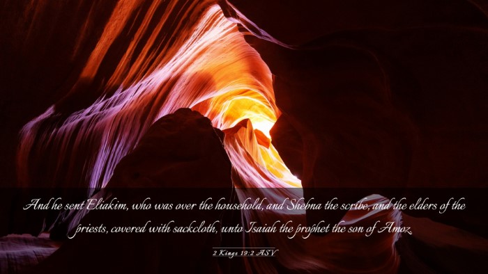Picture 03 - 2 Kings 19:2 ASV Desktop Wallpaper - And he sent Eliakim, who was over the household, - Desktop Bible Verse Wallpaper