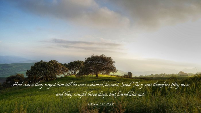 Picture 03 - 2 Kings 2:17 ASV Desktop Wallpaper - And when they urged him till he was ashamed, he - Desktop Bible Verse Wallpaper