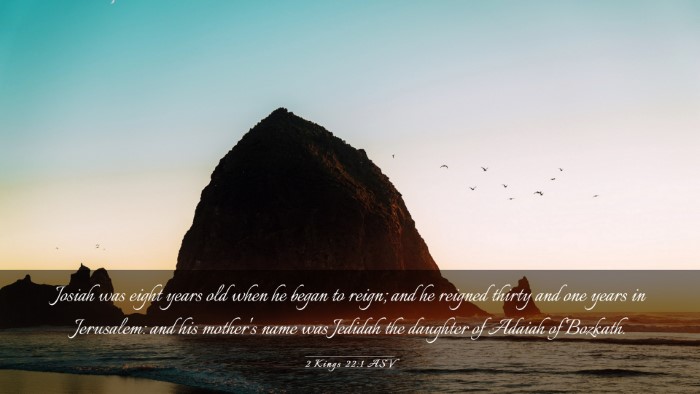 Picture 03 - 2 Kings 22:1 ASV Desktop Wallpaper - Josiah was eight years old when he began to - Desktop Bible Verse Wallpaper