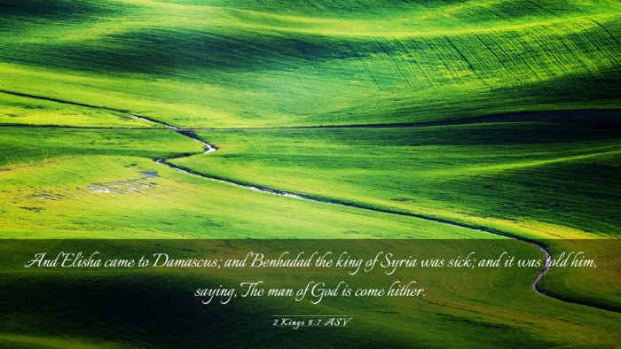 Picture 03 - 2 Kings 8:7 ASV Desktop Wallpaper - And Elisha came to Damascus; and Benhadad the - Desktop Bible Verse Wallpaper