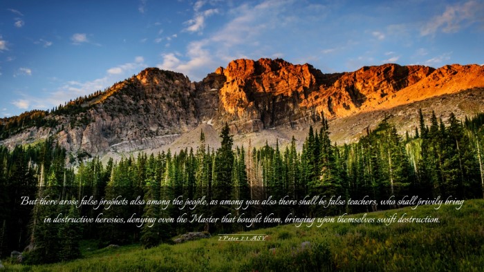 Picture 03 - 2 Peter 2:1 ASV Desktop Wallpaper - But there arose false prophets also among the - Desktop Bible Verse Wallpaper