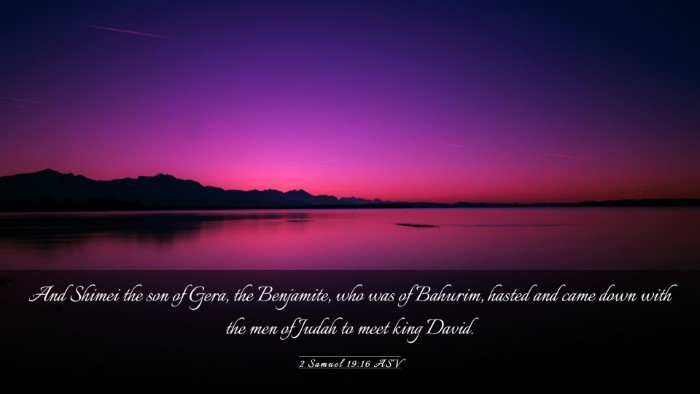 Picture 03 - 2 Samuel 19:16 ASV Desktop Wallpaper - And Shimei the son of Gera, the Benjamite, who - Desktop Bible Verse Wallpaper