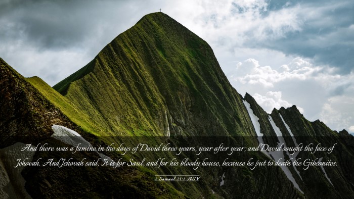 Picture 03 - 2 Samuel 21:1 ASV Desktop Wallpaper - And there was a famine in the days of David three - Desktop Bible Verse Wallpaper