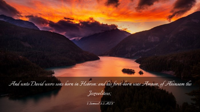 Picture 03 - 2 Samuel 3:2 ASV Desktop Wallpaper - And unto David were sons born in Hebron: and his - Desktop Bible Verse Wallpaper
