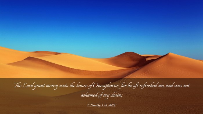 Picture 03 - 2 Timothy 1:16 ASV Desktop Wallpaper - The Lord grant mercy unto the house of - Desktop Bible Verse Wallpaper