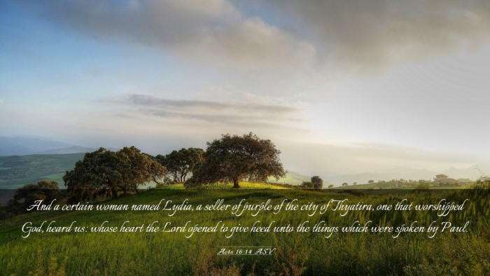 Picture 03 - Acts 16:14 ASV Desktop Wallpaper - And a certain woman named Lydia, a seller of - Desktop Bible Verse Wallpaper