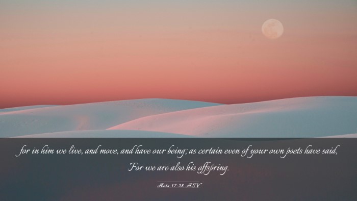 Picture 03 - Acts 17:28 ASV Desktop Wallpaper - for in him we live, and move, and have our being; - Desktop Bible Verse Wallpaper