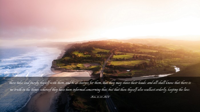 Picture 03 - Acts 21:24 ASV Desktop Wallpaper - these take, and purify thyself with them, and be - Desktop Bible Verse Wallpaper