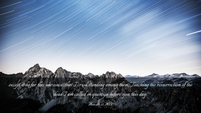 Picture 03 - Acts 24:21 ASV Desktop Wallpaper - except it be for this one voice, that I cried - Desktop Bible Verse Wallpaper