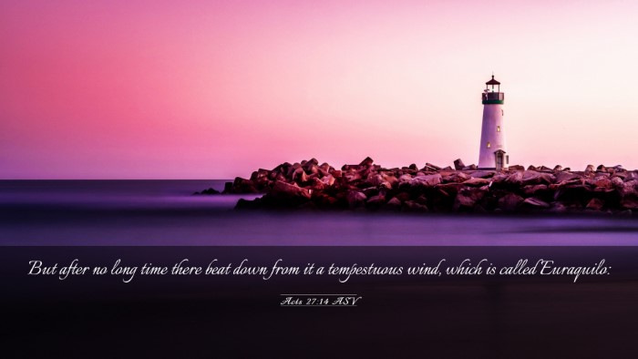 Picture 03 - Acts 27:14 ASV Desktop Wallpaper - But after no long time there beat down from it a - Desktop Bible Verse Wallpaper