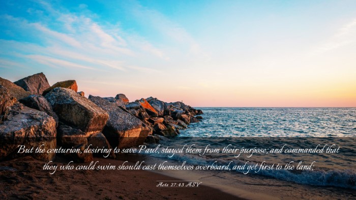 Picture 03 - Acts 27:43 ASV Desktop Wallpaper - But the centurion, desiring to save Paul, stayed - Desktop Bible Verse Wallpaper