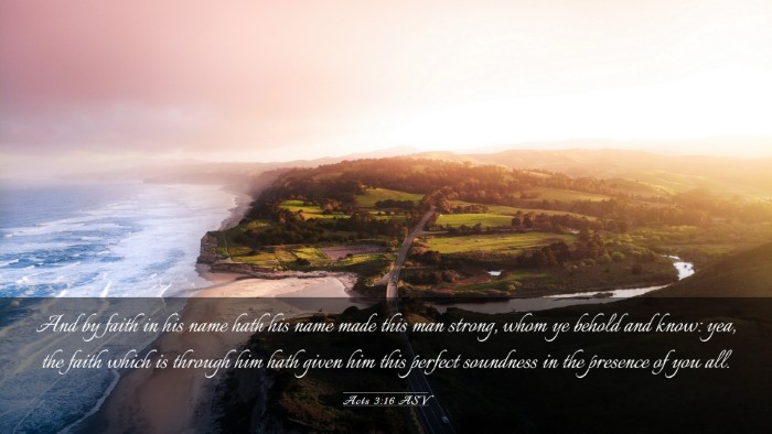 Picture 03 - Acts 3:16 ASV Desktop Wallpaper - And by faith in his name hath his name made this - Desktop Bible Verse Wallpaper