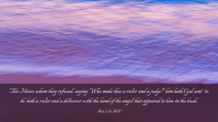 Picture 03 - Acts 7:35 ASV Desktop Wallpaper - This Moses whom they refused, saying, Who made - Desktop Bible Verse Wallpaper