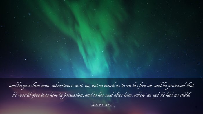 Picture 03 - Acts 7:5 ASV Desktop Wallpaper - and he gave him none inheritance in it, no, not - Desktop Bible Verse Wallpaper
