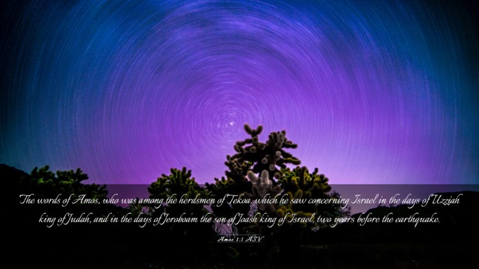 Picture 03 - Amos 1:1 ASV Desktop Wallpaper - The words of Amos, who was among the herdsmen of - Desktop Bible Verse Wallpaper