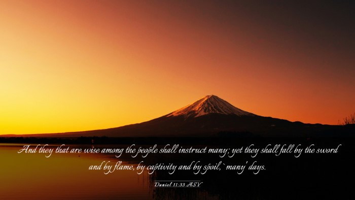 Picture 03 - Daniel 11:33 ASV Desktop Wallpaper - And they that are wise among the people shall - Desktop Bible Verse Wallpaper