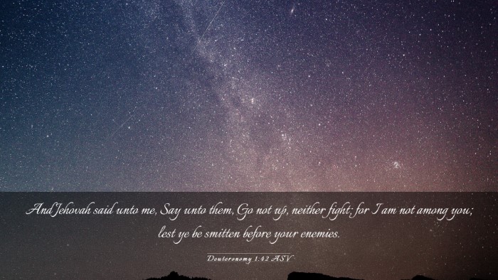 Picture 03 - Deuteronomy 1:42 ASV Desktop Wallpaper - And Jehovah said unto me, Say unto them, Go not - Desktop Bible Verse Wallpaper