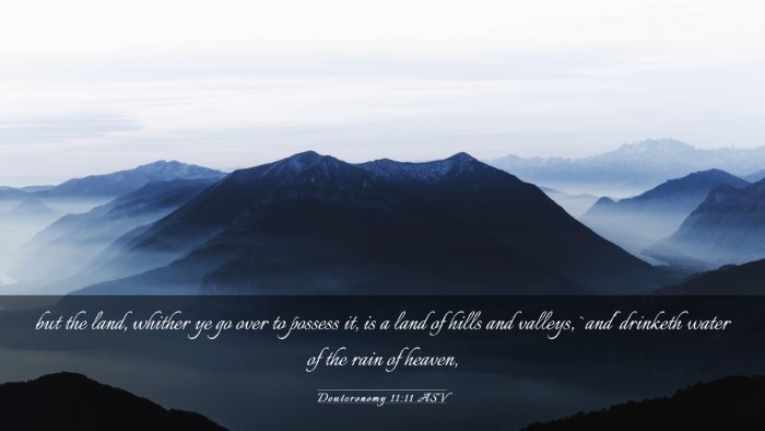 Picture 03 - Deuteronomy 11:11 ASV Desktop Wallpaper - but the land, whither ye go over to possess it, - Desktop Bible Verse Wallpaper